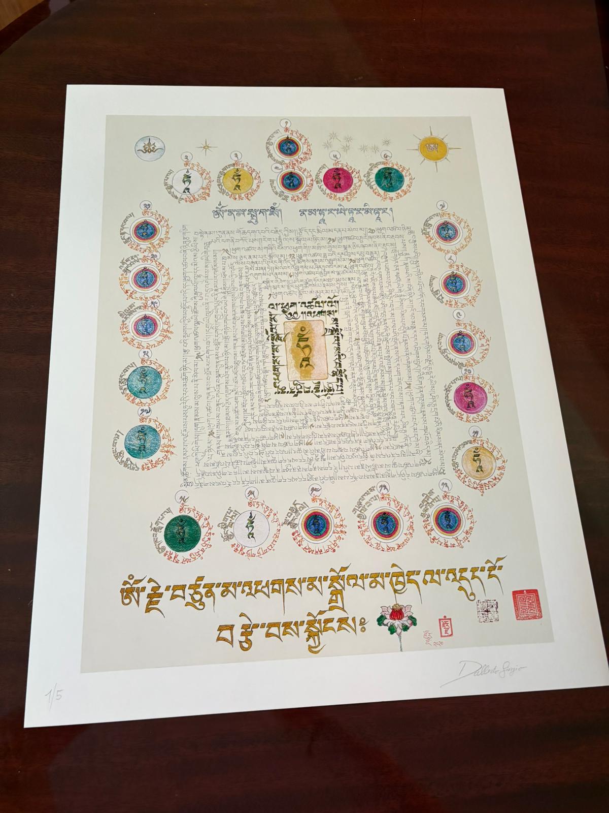 Complete Calligraphy Dedicated to the Twenty-One Taras Complete Calligraphy Dedicated to the Twenty-One Taras